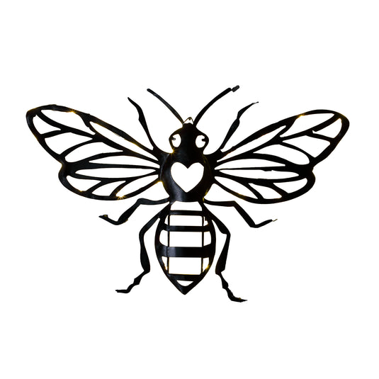 Honey Bee LED Metal Plaque