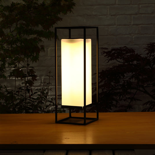 PE & Black Metal Lamp
