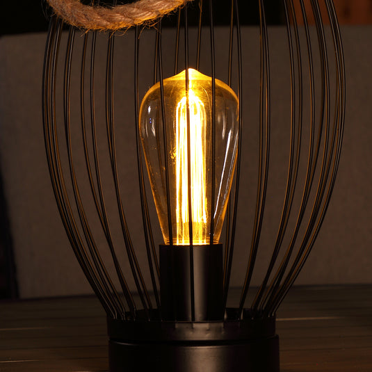 Black Metal Drum Lantern