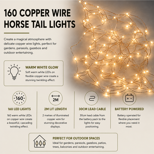 160 Copper Wire Horses Tail Lights