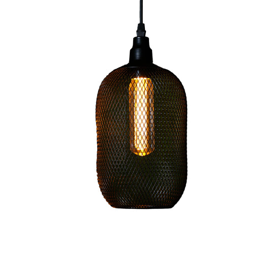 Black Mesh Megan Pendant with The Bulb
