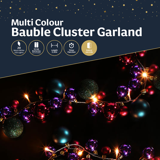 Multi Bauble Cluster Garland