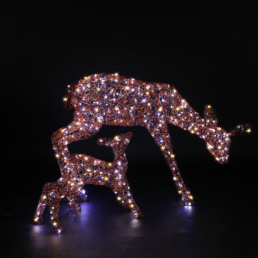 Copper Acrylic Duo Bulb Woburn Deer & Fawn