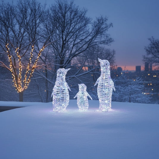 Iridescent Penguin Family