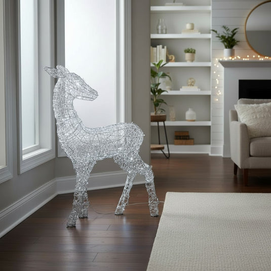 1m Spun Acrylic Richmond Deer - 140 LEDs