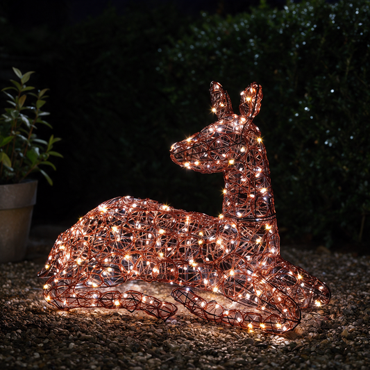 Copper Acrylic Resting Deer