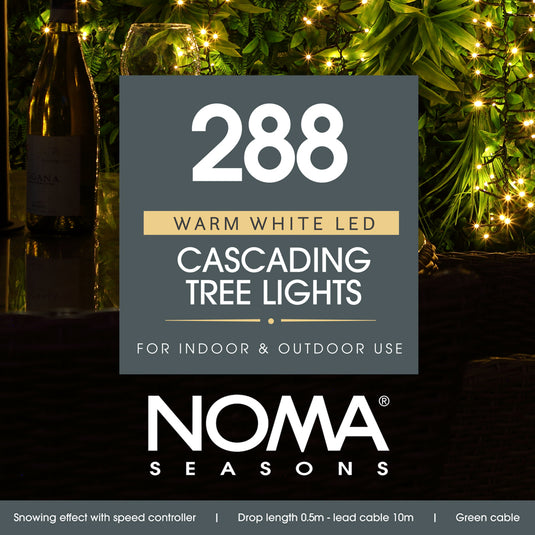 288 Warm White Snowing Cascades with a 0.5m Drop