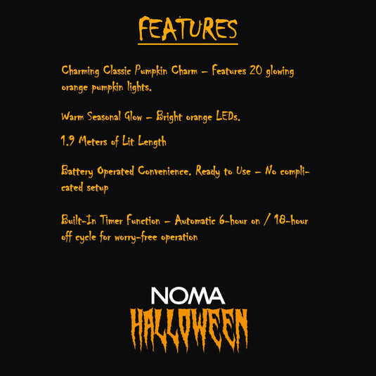 20 Silver Wire Pumpkin String Lights