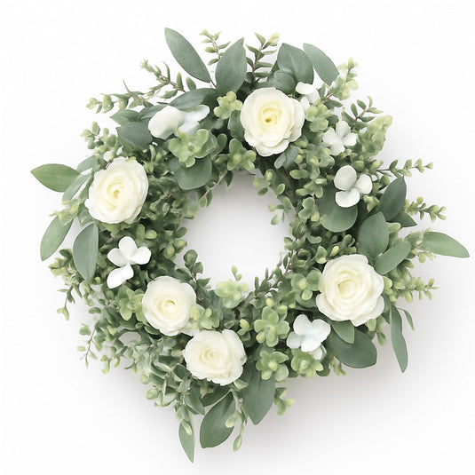 Warm White Floral Wreath