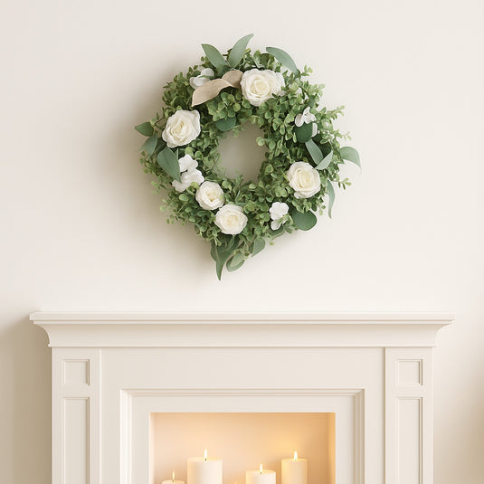 Warm White Floral Wreath