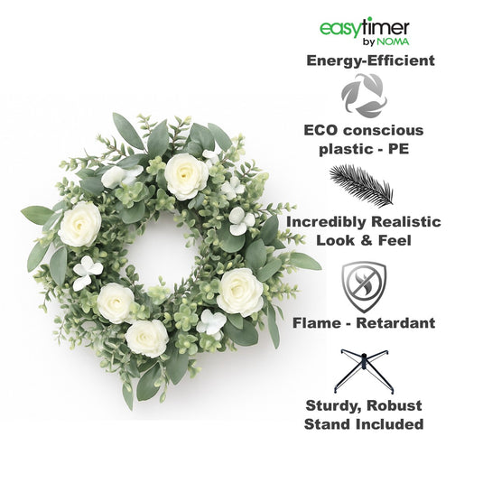 Warm White Floral Wreath