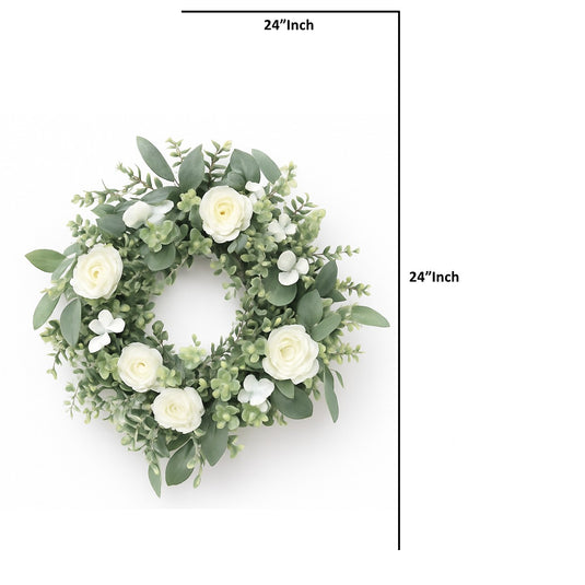 Warm White Floral Wreath