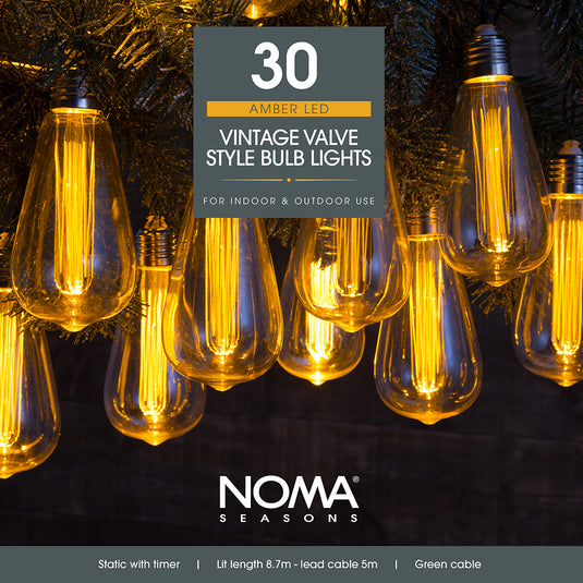 30 'The Bulb' Vintage Valve Style LED Bulb String Lights