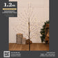 1.2m Warm White Windswept Black Tree - 108 LEDs