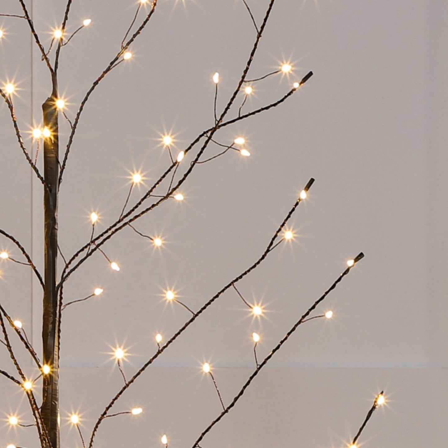 2m Warm White LED Windswept Black Tree - 400 LEDs