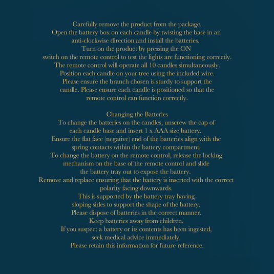 10 White Remote Controlled Magic Candles with Wand