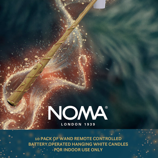 10 White Remote Controlled Magic Candles with Wand