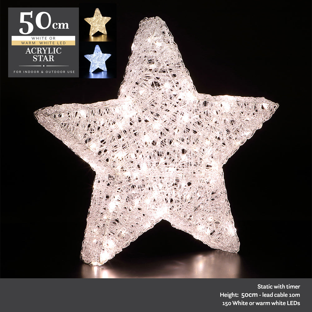 50cm Spun Acrylic Star - 150 Duo LEDs