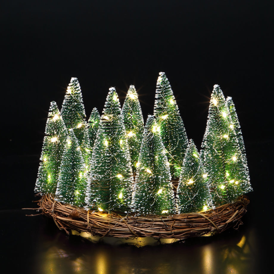 Tree Table Wreath With Bristle Tree