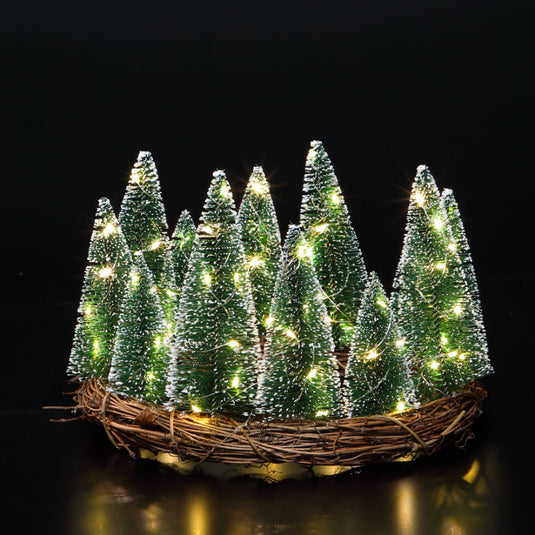 Tree Table Wreath With Bristle Tree