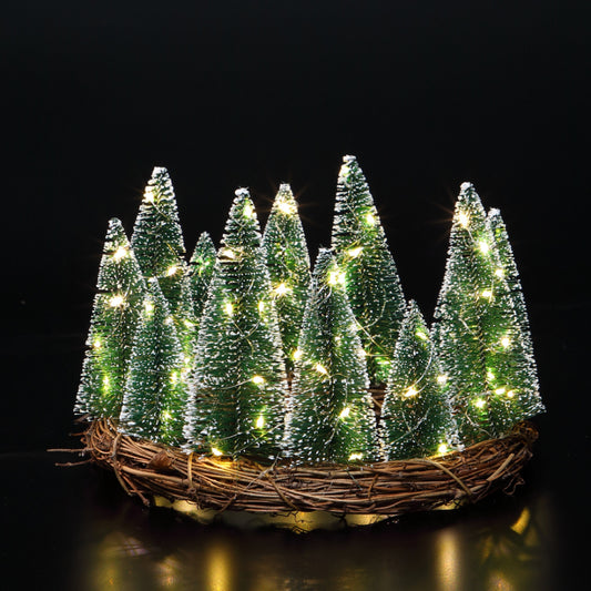 Tree Table Wreath With Bristle Tree