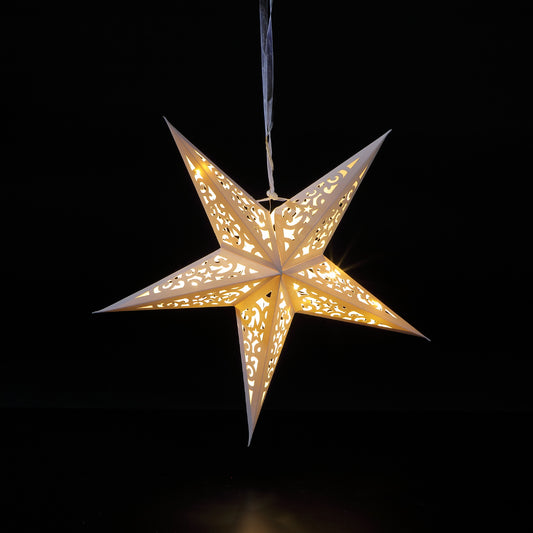 40cm Paper Shining Star - 15 Warm White LEDs