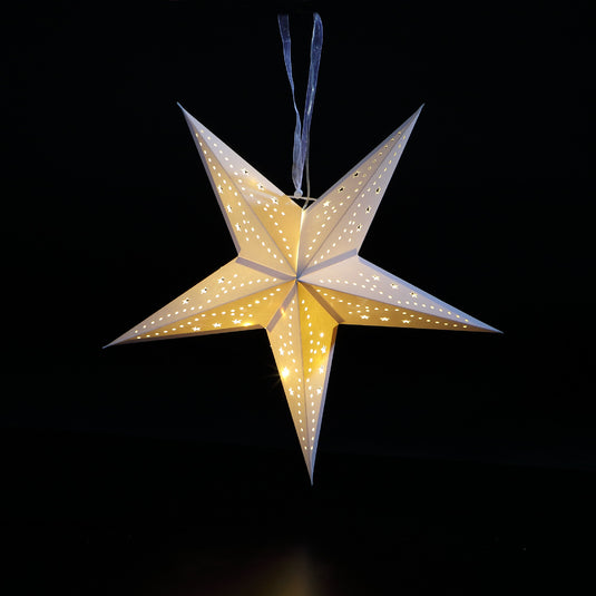40cm Paper Stardust - 15 Warm White LEDs