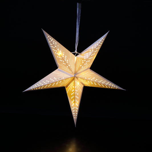40cm Paper Shooting Star - 15 Warm White LEDs