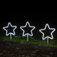 Set of 3 White Neon Star Stakelights
