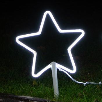 Set of 3 White Neon Star Stakelights