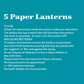 Set of 5 DIY Paper Lanterns with Icicle Light Chain