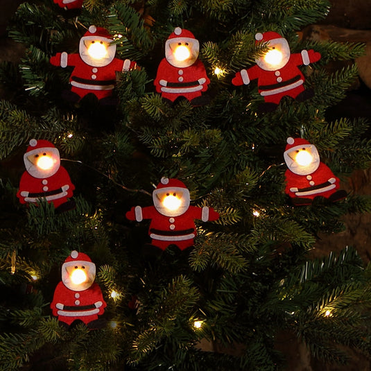 Fabric Santa Garland