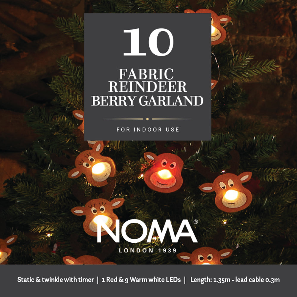 Fabric Reindeer Garland