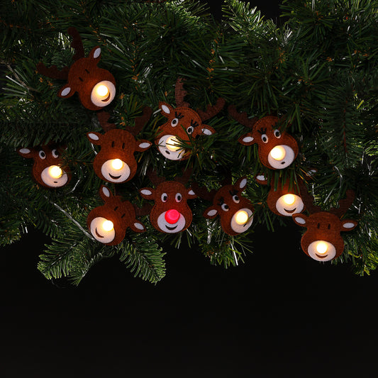 Fabric Reindeer Garland