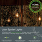 6 Battery Operated The Bulb Jute Spider Lights