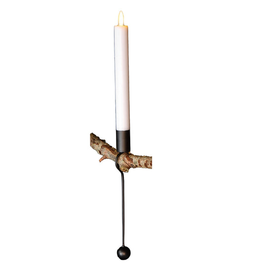 Set of 6 Magic Candles with Black Metal Holder