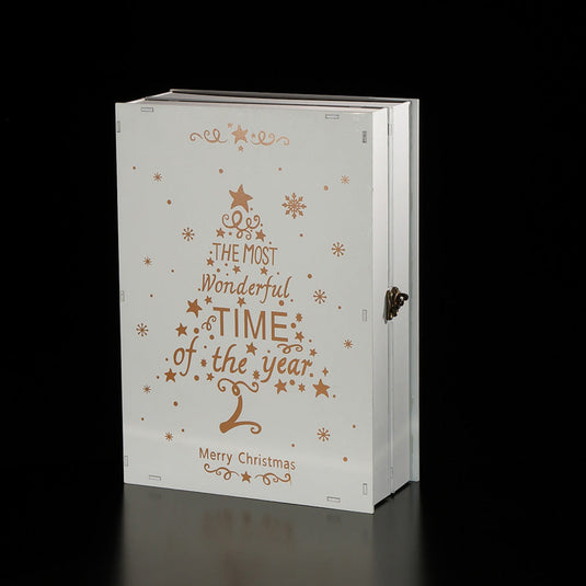 30cm White Wooden Book Advent Calendar
