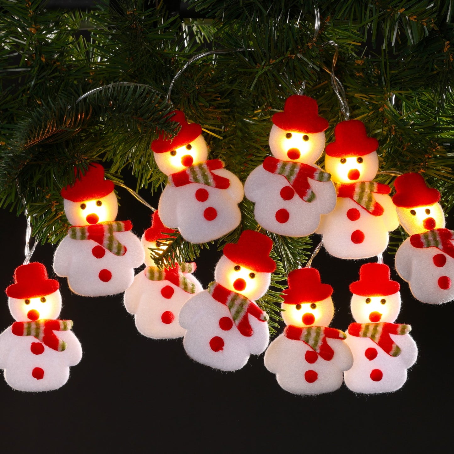 Fabric Snowman Garland