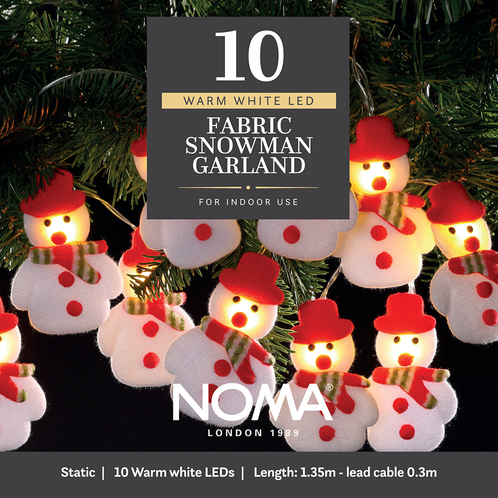 Fabric Snowman Garland