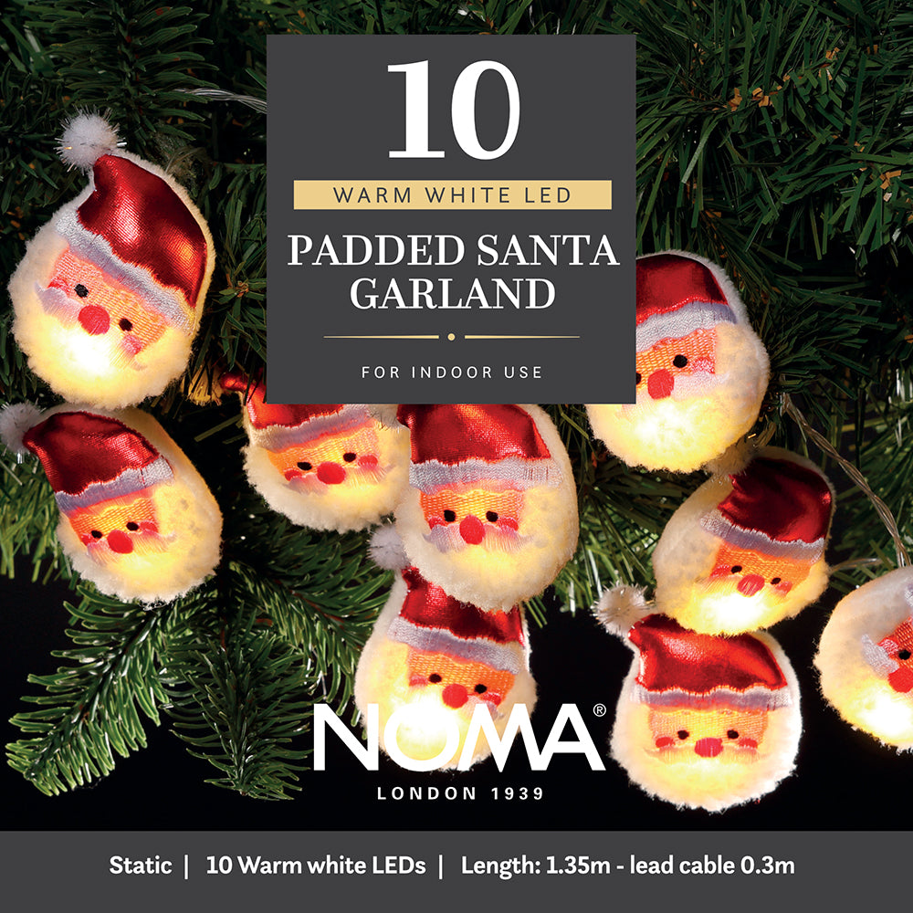 Fabric Santa Garland