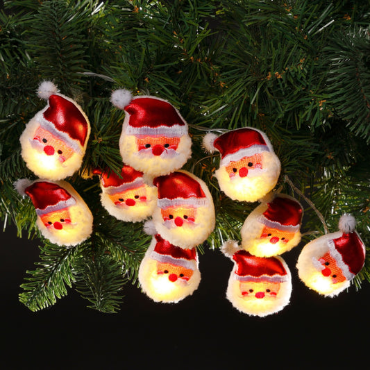 Fabric Santa Garland