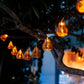10 Brown Rattan Lantern Lights
