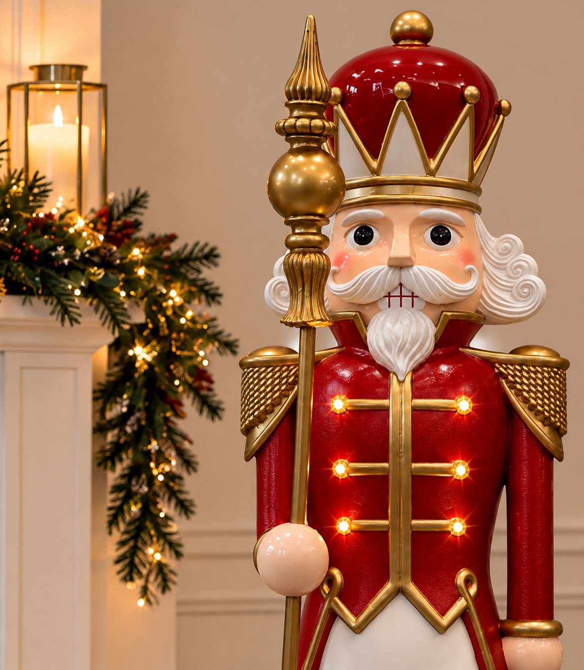 1.2M Red Musical Nutcracker