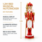 1.2M Red Musical Nutcracker