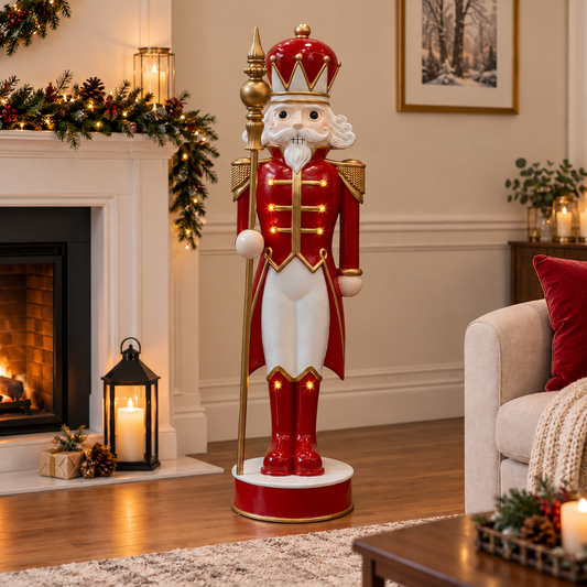 1.2M Red Musical Nutcracker