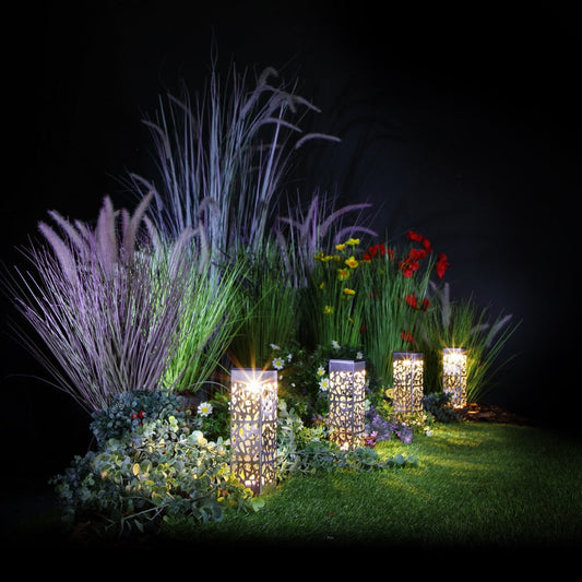 Set of 4 Connectable Square Woodland Cut Border Lights