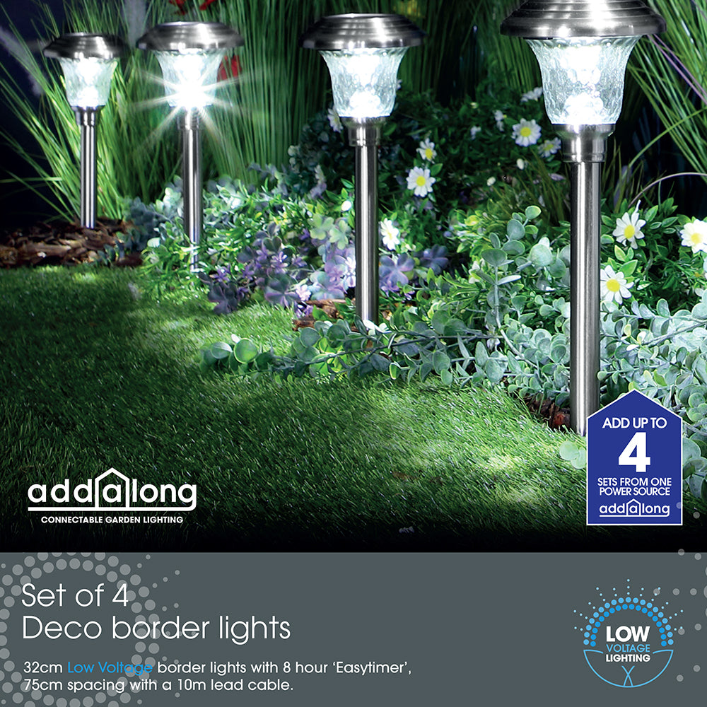 Set of 4 Connectable Deco Border Lights
