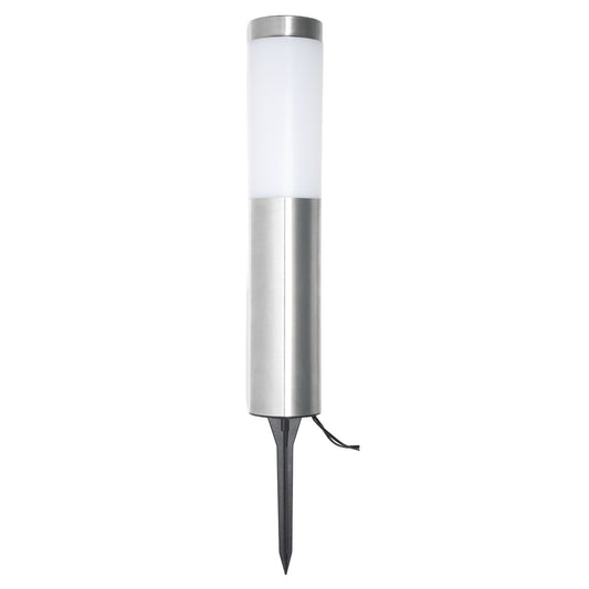 Set of 2 Connectable Maxi Frosted Stainless Steel Bollard