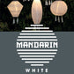Mandarin 40cm White Oval Lantern with Tassels