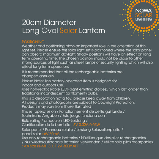 Mandarin 20cm White Long Oval Lantern with Tassels